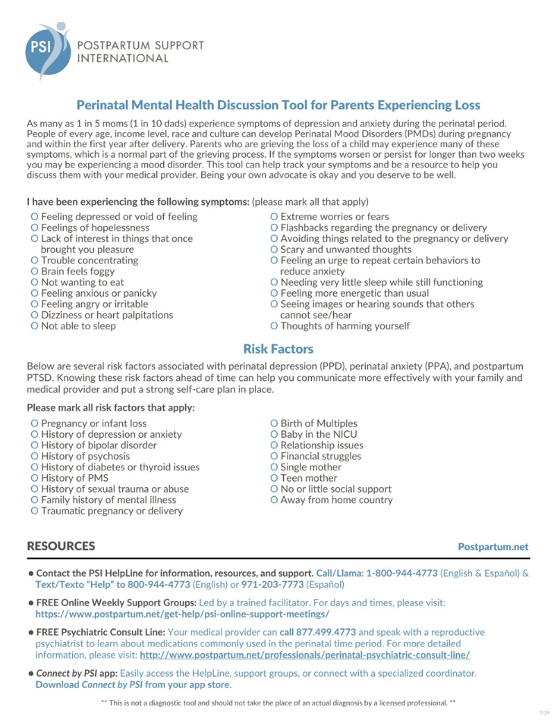 Product Description: Discussion tool on loss, to share with patients; prints to8.5 x 11"(downloadable PDF file). You can eitheradd it to your cart to received the download link by email, or simplyclick here for free download.</br> PSI Discussion Tool - Loss - Free download