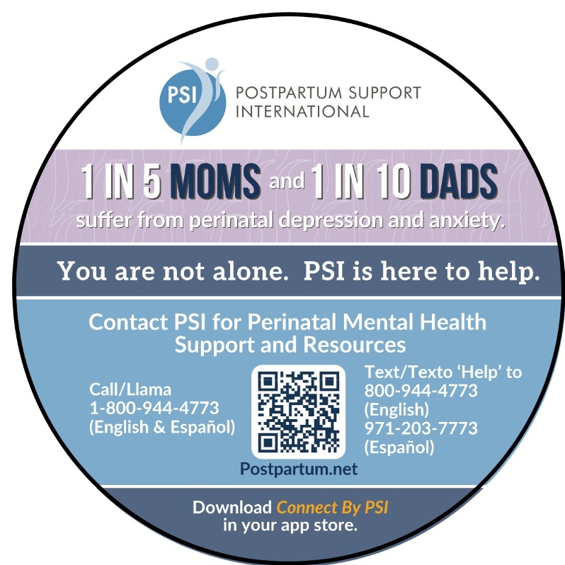 Product Description: HelpLine magnets to share with patients/clients at hospitals, clinics, agencies, etc., and for general awareness/tabling.</br> PSI HelpLine Magnets - round (bundles of 50)