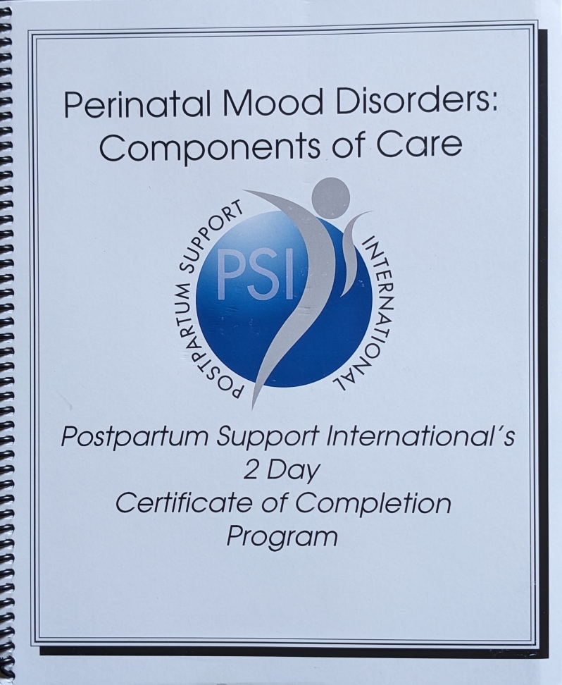 Product Description: This manual is used by participants enrolled in the2-day course: Perinatal Mood Disorders: Components of Care training. It is used for in-person & virtual trainings. It covers signs,symptoms andrisk factors for all perinatal mood andanxiety disorders. It also coversscreening,screening tools, evidenced-based psychotherapeutic models, social support, trauma-informed care, and resources available to clients andprofessionals. </br></br>If you are registered for the training you do not need to order the manual,which is included in the training; this is for replacement.</br></br>**Allow at least 5 additional working days for handling.</br> PSI PMD Components of Care Manual (PMH-C study)
